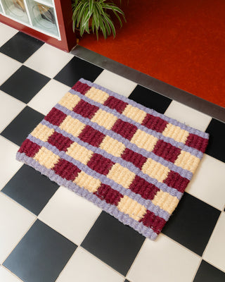 Late Again Doormat - Burgundy