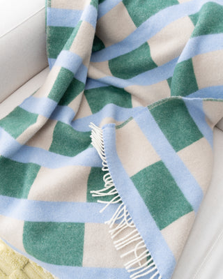Checkered Green+Blue Blanket