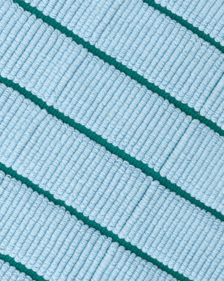 Striped Bathmat / Light Blue & Green
