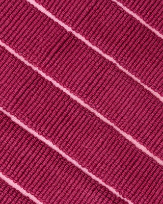 Striped Bathmat / Burgundy & Pink