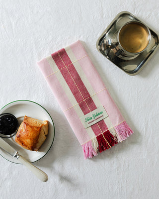 Striped Napkins (Set of 2) - Burgundy / Pink