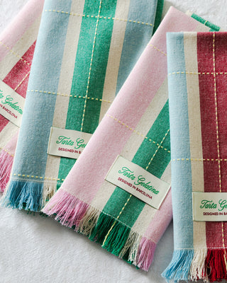 Striped Napkins (Set of 2) - Burgundy / Blue