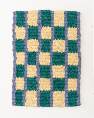 Checkered Green Doormat