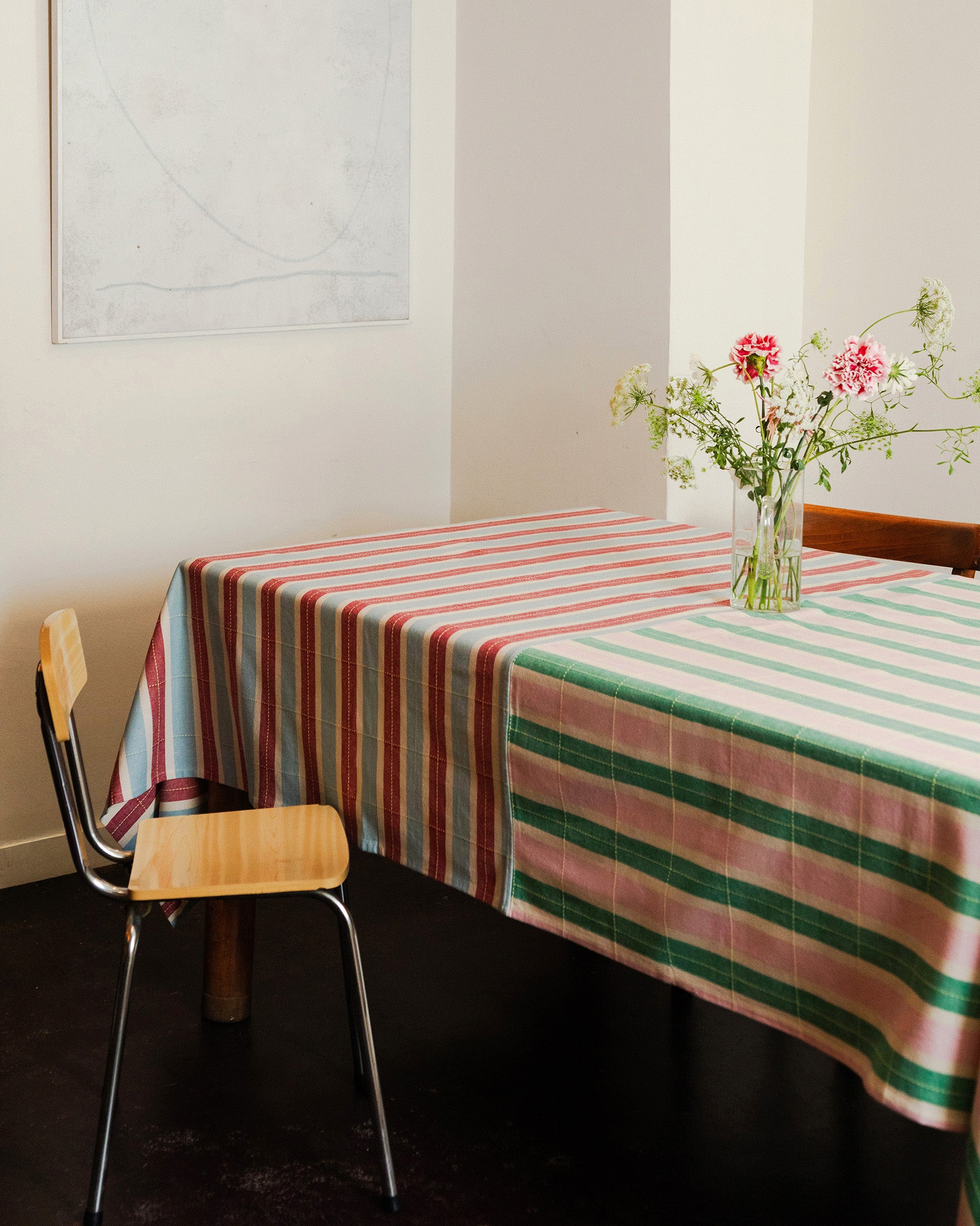 Doppelt gestreifte Tischdecke - Mix 2